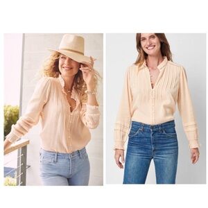 Faherty Willa Top Vanilla Cream